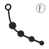 Levelz Curved Silicone Anal Beads Black