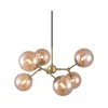 Halo Design 738830 - Luster na sajli ATOM 6xG9/28W/230V prečnik 57 cm mesing/k. bež