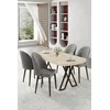Hanah Home Trpezarijski set, 5 komada, Sivi