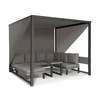 Blumfeldt Havanna Pavillon & Lounge-Set, 270x230x270cm, 4 dvojni sedeži, antracit siva - Blumfeldt