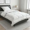 vidaXL Set odeje in blazine 2 pcs 150x200 cm 4 letni časi 220 GSM Bela