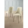 Hanah Home Set stolica Newa, 46x94x46 cm, 6 komada, Srebrno-krem boje