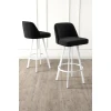 HANAH HOME Set barskih stolica (6 komada) Atex Black White