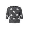 VERO MODA Pulover VMDOFFY INTARSIA antracit / bela