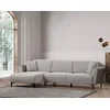 Atelier del Sofa Ugaona garnitura Aren 145x43x206cm Siva