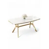 HANAH HOME Trpezarijski sto Esla White Marble Gold