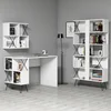 Hanah home Polica 120x78,8x60?cm Belo-Crna