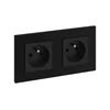 Legrand - Dvostruka kućna utičnica 250V/16A NILOE STEP crna