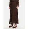 Bruuns Bazaar Midi krilo Sago Joanelle BBW4518 Rjava Regular Fit