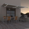 Tenda na ručno uvlačenje s LED svjetlima 600 x 300 cm krem