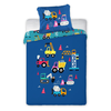 Faro posteljnina 2-delna Cuddles gradbeni park blue