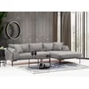 Atelier del Sofa Ugaona garnitura Leo 90x65x255cm Siva