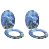 Toaletna sjedala s mekim zatvaranjem 2 pcs Plava 44 x 38 cm