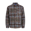 JACK & JONES Srajca JORDENVER opal/čokolada/pegasto siva/bela