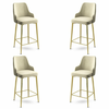 HANAH HOME Set 4 barske stolice Enox Cream Gold