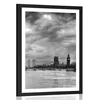 Plakat s paspartujem edinstveni London v črnobeli varianti - 30x45 no frame