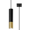 Sollux SL.0952 - Viseći luster na sajli LOOPEZ 1xGU10/40W/230V crna/zlatna