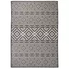 Vanjski tepih ravnog tkanja 120 x 170 cm crne pruge