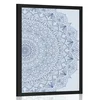 Plakat Mandala z detajli v modri barvi - 60x90 no frame
