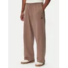 adidas Spodnji del trenirke Kit Small Logo Wide KW2339 Bež Relaxed Fit