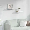 Polica na zidu Zidne 2 pcs Bijeli mramor 40 x 23,5 x 4 cm