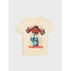 Sinsay - Pamučna majica sa printom Transformers - krem