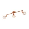 Eglo Zapata spot/3, led, g9, 3x2,5w, 3x360lm, bakar/čelik/belo staklo