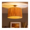 Brilagi - LED prislonjen stropni luster CERIA BOHO 1xE27/60W/230V prečnik 50 cm crna/rafija