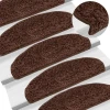 Prostirke za stepenice 10 kom 65x21x4 cm Smeđe poluokrugle velike