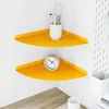 Lebdeća polica s policom s pohranom 2 pcs Žuta 30 x 30 x 2 cm