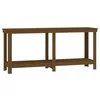 Vidaxl Delovna miza medeno rjava 180x50x80 cm trdna borovina