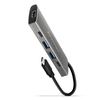 AXAGON HMC-5G2 5-v-1 USB večvratni hub, 10 Gbps, 2x USB-A + 2x USB-C + HDMI 4K/60 Hz, 100 W PD, 13 cm USB-C kabel
