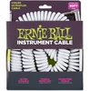 Ernie Ball 6045 30 Coiled Straight/Angle Instrument Cable White
