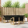 Set vanjskih sofa s jastukom 7 pcs Bijela i crna