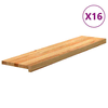 Gazišta stepenice 16 kom svjetlosmeđi 110x25x2 cm masivna hrast