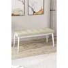 Hanah Home klupa Arwen Bench, 105 cm, krem / bela