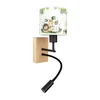 Brilagi-LED Flex lampa BOBO WOOD 1xE27/25W/230V + LED/3W hrast/crna/bela/zelena/džungla
