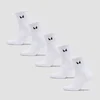 MP Unisex Crew Socks (5 Pack) - White - UK 9-11