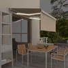 Tenda na ručno uvlačenje s roletom LED 3,5 x 2,5 m krem
