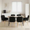 vidaXL Jedilni stoli 6 pcs Blago Črna 56,5 x 50 x 87,5 cm