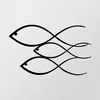 Wallity Zidna dekoracija Fish, 50x30cm, Crna