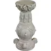 shumee Bel poliran svečnik z biseri, velikost 25x10 cm za svečo 7,5 cm