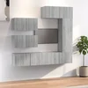 6-dijelni set TV ormarića sivog sonome konstruirano drvo