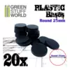 Peana PLASTICO Redonda / Plastic Round Base 25mm - PACKx20