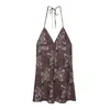 Pull&Bear Poletna obleka lila/jajčevec/off-bela