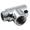Kromiran T-priključek z navoji za cevaste radiatorje, 1/2 BSP - Kromasta - 24 - Sapho