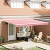 Električna retraktabilna tenda Crvena i bijela 450 × 300 cm