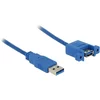 Delock USB 3.0 podaljševalni kabel za vgradnjo [1x USB 3.0 vtič A - 1x USB 3.0 vtičnica A] 1 m modre barve Delock