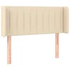 Vidaxl Vzglavje z ušesi krem 93x16x78/88 cm blago