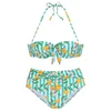 BUFFALO Bikini  meta / žad / svetlo oranžna / off-bela